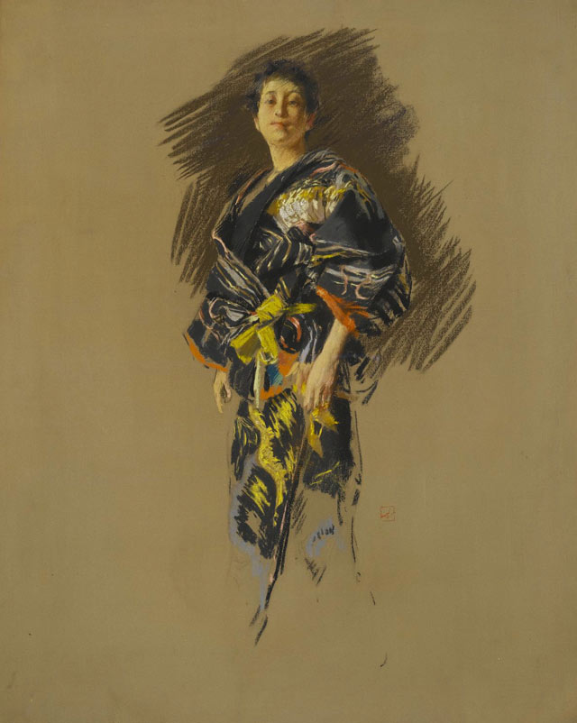 “Japanese Woman in a Kimono"