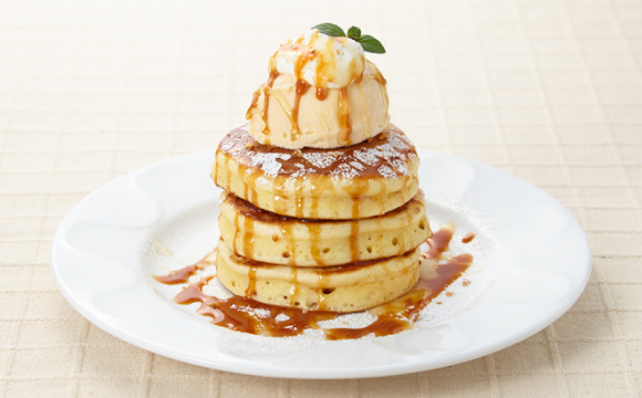 caramel-honey-pancakes