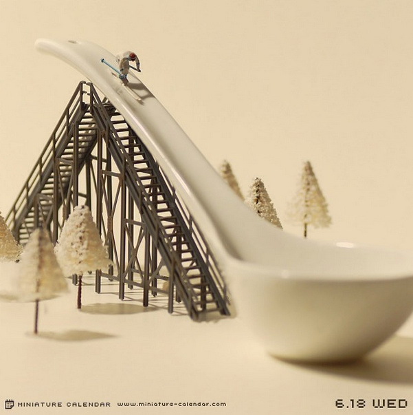Seniman Jepang Membuat Miniatur Diorama Dari Benda Sehari-hari Setiap Hari Sepanjang Tahun