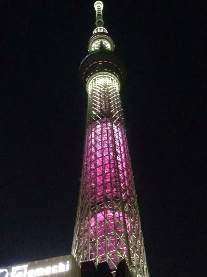 Wow, di Malam Hari Tokyo Skytree Berwarna Pink!