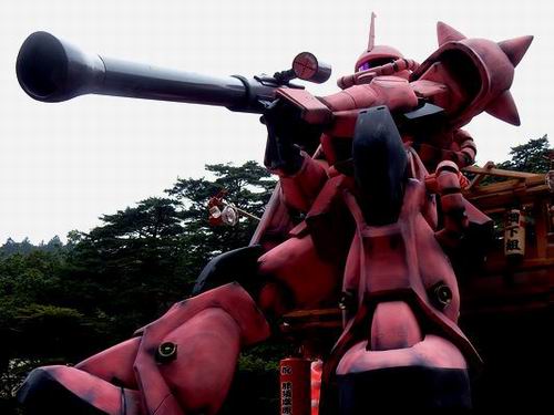 Kuil portable Zaku (Gundam) tampil pada festival tradisional di Jepang (3)
