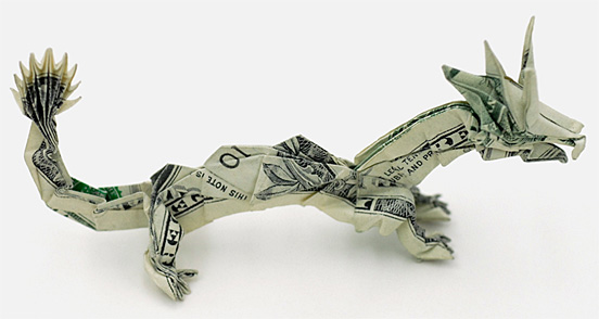 Tanpa menggunakan gunting dan lem, seniman Jepang ciptakan origami dari uang kertas (3)