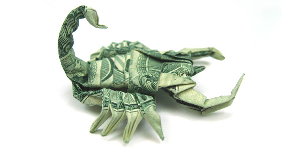 Tanpa menggunakan gunting dan lem, seniman Jepang ciptakan origami dari uang kertas (7)