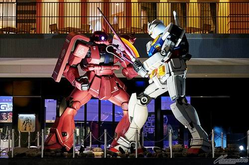 Gundam RX-78-2 berduel dengan Zaku II di Osaka (2)