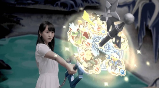 Rena Matsui tampil dalam iklan untuk video game Kingdom Hearts Unchained Key