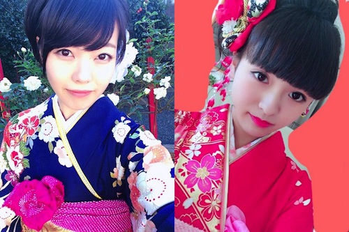 1. Idol Furisode Seijin Shiki Upacara Kedewasaan - Ruka & Marino - Mito Gotochi Idol (Kari)