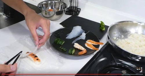 Cara Membuat Sushi Berbentuk Ikan Koi yang Cantik junskichen 15