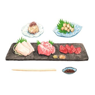 Ilustrasi makanan Jepang 1