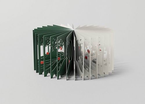 Seniman Jepang ciptakan karya seni indah dari buku 360 derajat (2)