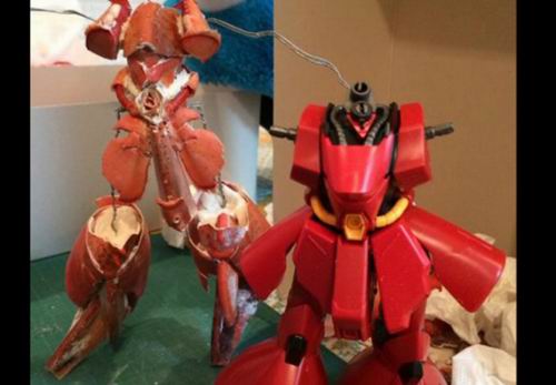 Sugoi! Fans di Jepang ciptakan model Gundam dari Lobster! (8)