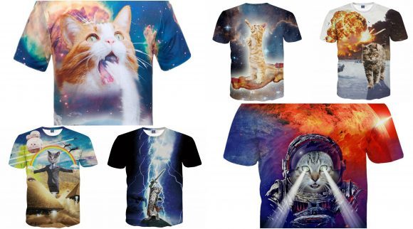 T-Shirt Kucing Berdesain Aneh Dijual di Jepang 1