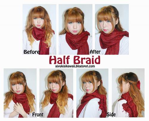 #JSnavigator Aiyuki Aikawa Diary ~ Tutorial Half Braid Hairsytle (1)