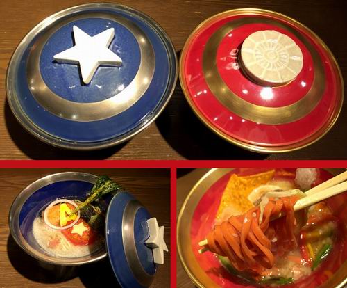 Restoran di Tokyo Sajikan Ramen Captain America & Iron Man (1)
