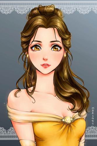 Ilustrator Gambarkan Para Putri Disney Menjadi Karakter Manga (11)