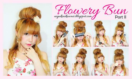 #JSnavigator Aiyuki Aikawa Diary ~ Tutorial Flowery Bun Hairstyle (2)