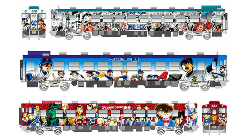 Kereta Api Bertema Manga Beroperasi di Tohoku