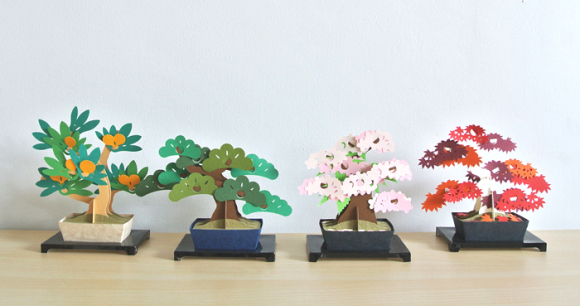 Kreasi Baru Pohon Bonsai Yang Terbuat dari Kertas 1
