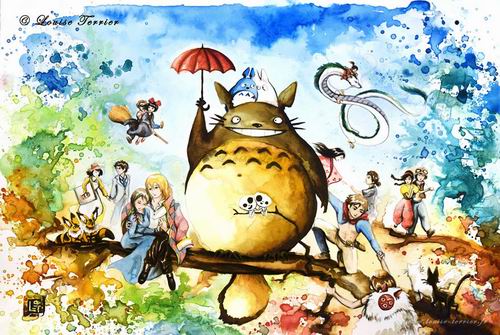 Lukisan Cat Air Karya Seniman Perancis Terinspirasi Dari Studio Ghibli (14)