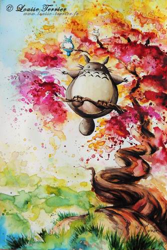 Lukisan Cat Air Karya Seniman Perancis Terinspirasi Dari Studio Ghibli (7)