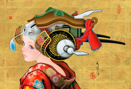 Seniman Jepang Padukan Manga Modern Dengan Seni Tradisional Jepang (11)
