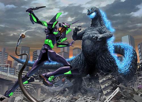 Seniman Jepang, Takashi Murakami, Ciptakan Visual Godzilla vs Evangelion (3)
