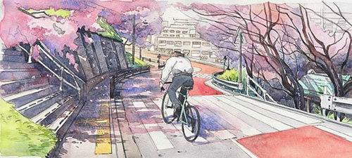 Lukisan Cat Air Terinspirasi Studio Ghibli Ini Berisi Rangkaian Kisah Indah (1)
