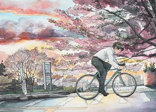 Lukisan Cat  Air  Terinspirasi Studio Ghibli Ini Berisi 