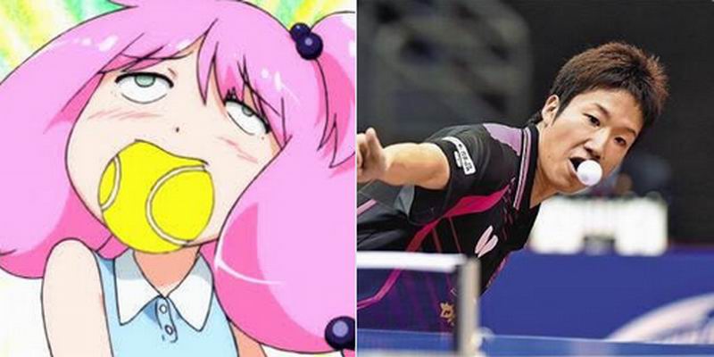 Kocak, Atlet Olimpiade Jepang Cabang Olahraga Tenis Meja ini Jadi Meme Anime!
