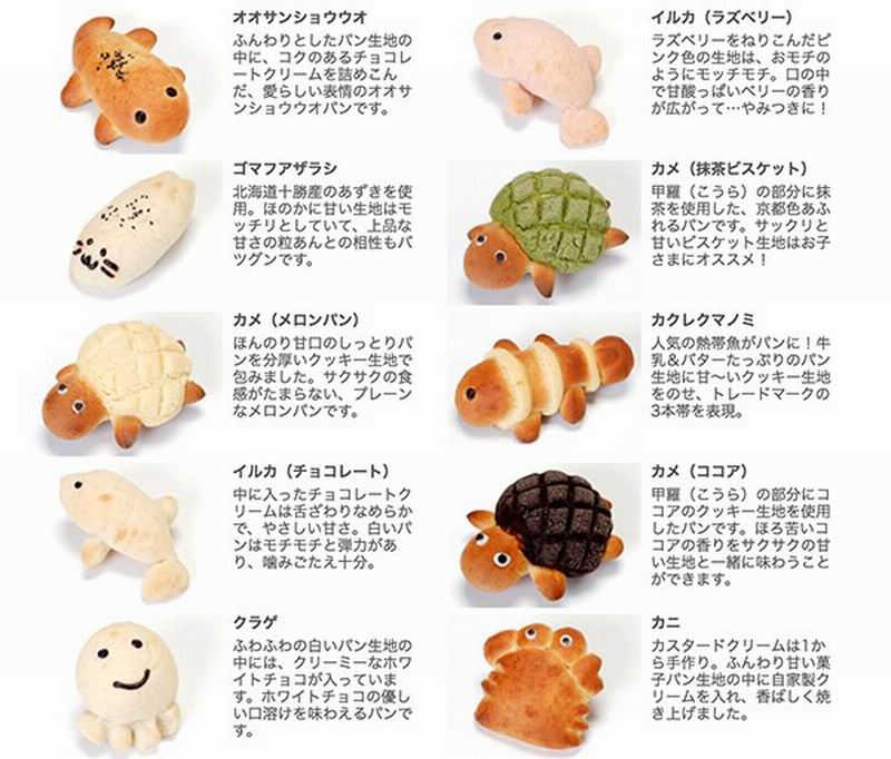 Kyoto Aquarium Sajikan Roti Berbentuk Hewan Laut Imut