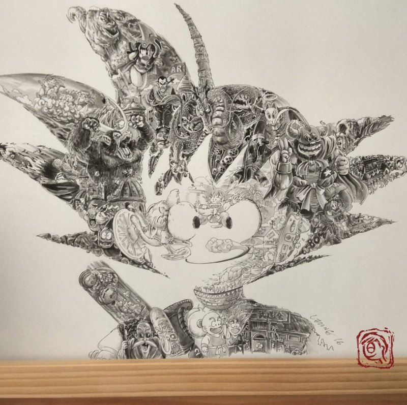 Seniman Ciptakan Karya Seni Bertema Dragon Ball yang Sangat Detail (1)