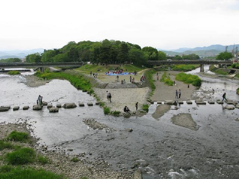 Kamo River Sungai di Jepang  yang Indah Saat Musim Semi 