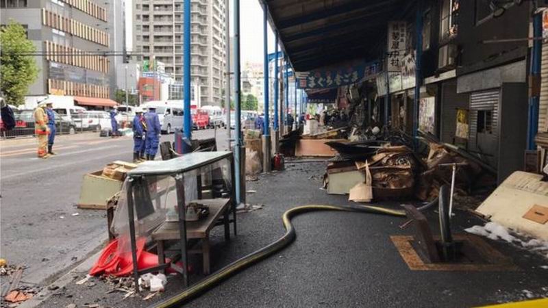 Pasar Ikan Tsukiji Tokyo Dilalap Si Jago Merah