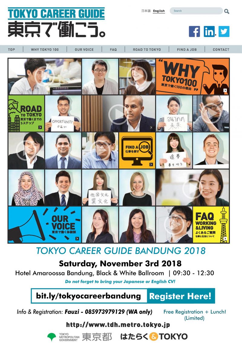 Seminar Tokyo Career Guide 2018 Akan Kembali Hadir di Bandung