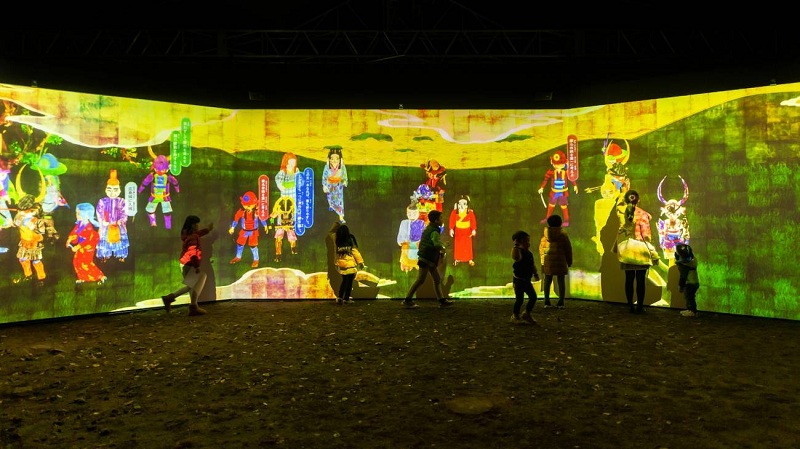 Pameran Digital Art teamLab di Kastil Fukuoka 2019-2020