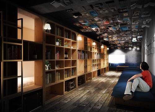 Book and Bed Tokyo, hotel baru di Jepang yang memiliki tema toko buku (1)