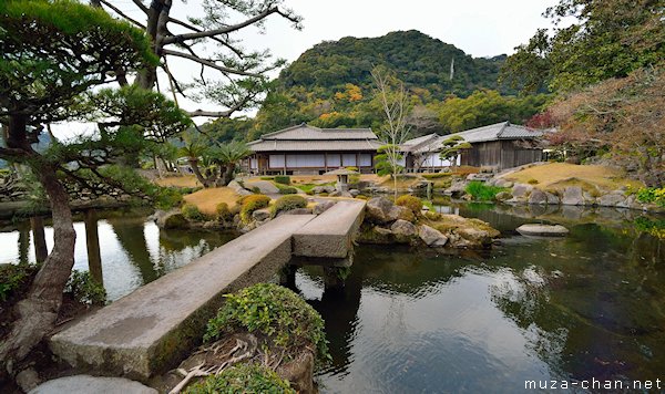 Kagoshima sengan-en, taman yang spektakuler di Jepang