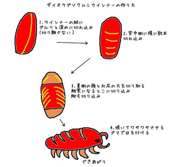 Netizen Jepang Ajarkan Cara Membuat Sosis Berbentuk Isopoda (3)
