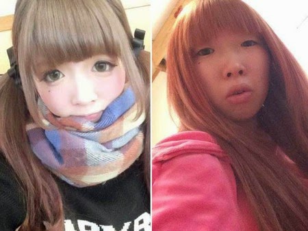 Pria Jepang Ini Shock Lihat Wajah Asli Pacarnya Tanpa Make Up (1)