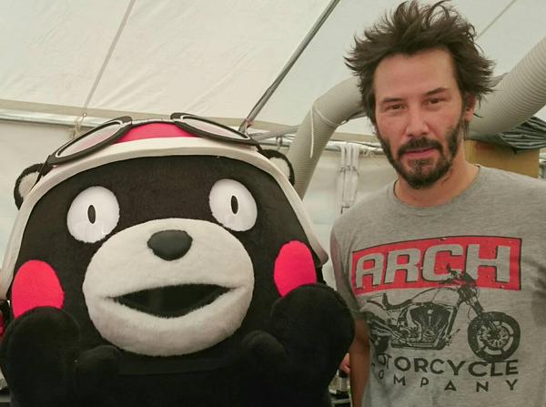 Wah, Kumamon bertemu Keanu Reeves di Sirkuit Suzuka!
