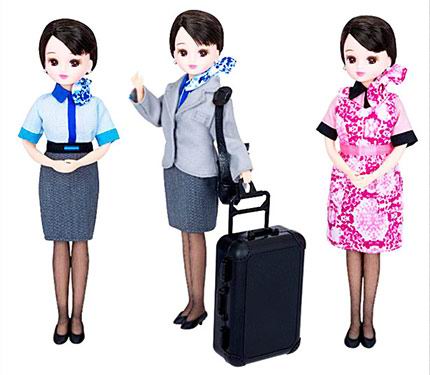 Boneka-boneka Licca-chan berseragam ANA akan ikut dalam penerbangan