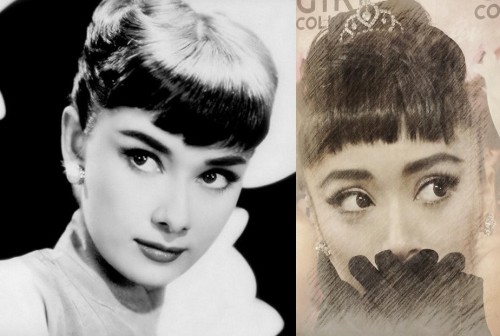 Zawachin sukses meniru wajah Audrey Hepburn hanya dengan menggunakan makeup saja